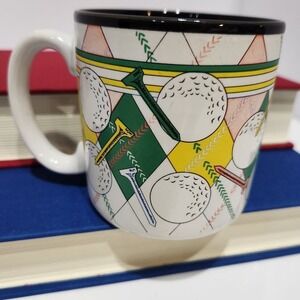 Vintage 1992 Golf Themed Coffee‎ Mug-Ceramic Mug-Kitschy gifts for him